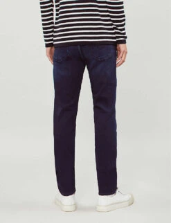 7 For All Mankind Slimmy Tapered Luxe Performance Plus Slim-fit Tapered Jeans -Metro Style Shop 1043 3005683 JSMXA230IP DEEPBLUE ALT02