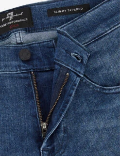 7 For All Mankind Slimmy Tapered Luxe Performance Plus Slim Jeans -Metro Style Shop 1043 84008180 JSMXA230BD MIDBLUE ALT06