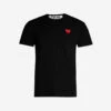Comme Des Garçons Play Heart Logo-embroidered Cotton-jersey T-shirt 2 Comme Des Garçons Play Heart Logo-embroidered Cotton-jersey T-shirt -Metro Style Shop 343 2000022 P1T1081 BLACK ALT10