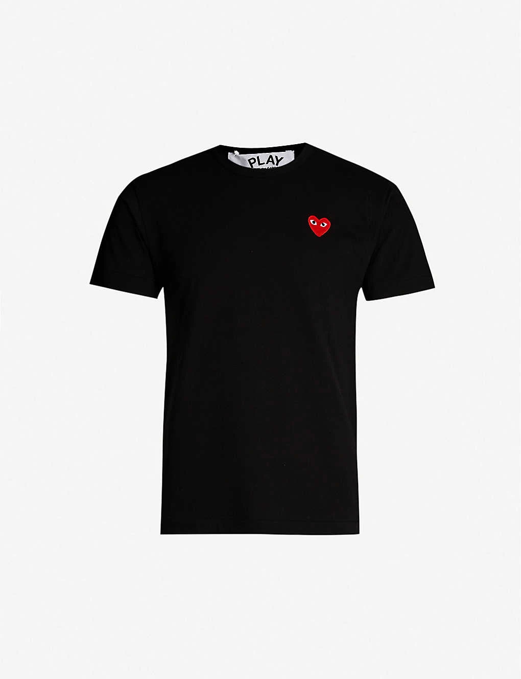 Comme Des Garçons Play Heart Logo-embroidered Cotton-jersey T-shirt 3 Comme Des Garçons Play Heart Logo-embroidered Cotton-jersey T-shirt