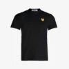 Comme Des Garçons Play Logo-embroidered Cotton-jersey T-shirt -Metro Style Shop 343 2000022 P1T2161 BLACK ALT10