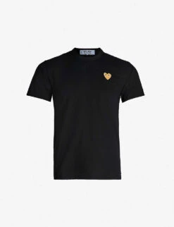 Comme Des Garçons Play Logo-embroidered Cotton-jersey T-shirt