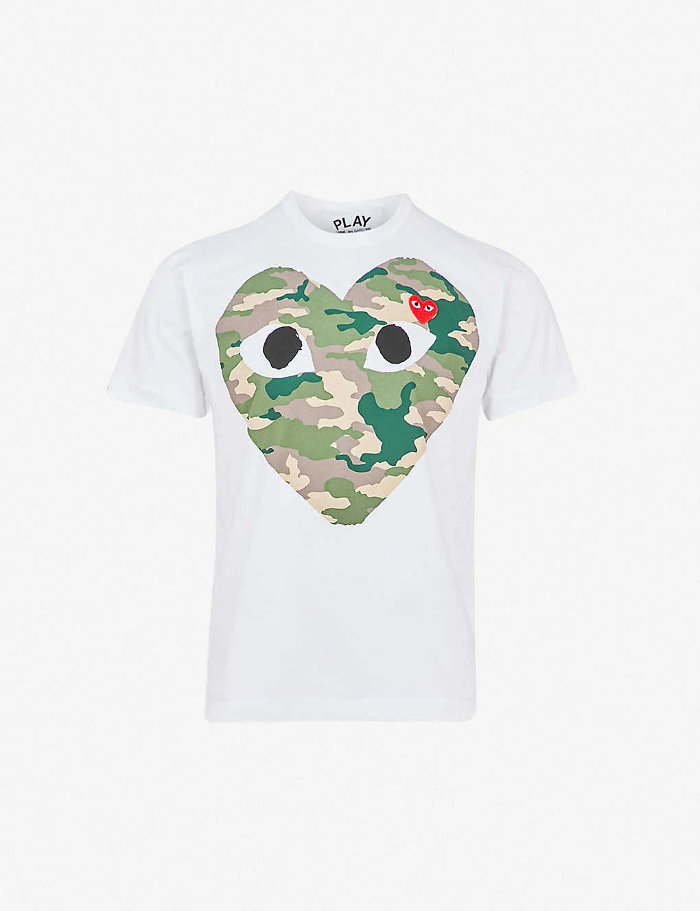 Comme Des Garçons Play Big Heart Camouflage Cotton-jersey T-shirt 3 Comme Des Garçons Play Big Heart Camouflage Cotton-jersey T-shirt