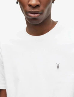 AllSaints Brace Crewneck Cotton-jersey T-shirt 13 AllSaints Brace Crewneck Cotton-jersey T-shirt -Metro Style Shop 948 10136 MD131G OPTICWHITE ALT04