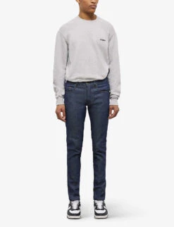 THE KOOPLES Slim-fit Tapered Stretch-denim Jeans -Metro Style Shop 963 10097 HJEA18101JBLU05 BLU05 ALT01