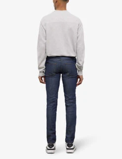THE KOOPLES Slim-fit Tapered Stretch-denim Jeans -Metro Style Shop 963 10097 HJEA18101JBLU05 BLU05 ALT02