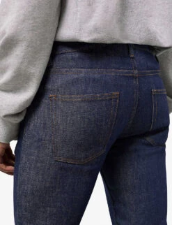 THE KOOPLES Slim-fit Tapered Stretch-denim Jeans -Metro Style Shop 963 10097 HJEA18101JBLU05 BLU05 ALT03