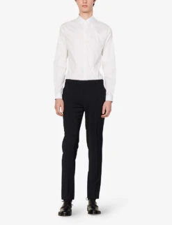 Sandro Mid-rise Wool Trousers 9 Sandro Mid-rise Wool Trousers -Metro Style Shop R00059577 NAVYBLUE ALT01