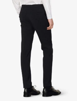 Sandro Mid-rise Wool Trousers 11 Sandro Mid-rise Wool Trousers -Metro Style Shop R00059577 NAVYBLUE ALT03