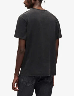 AllSaints Bodega Stretch-cotton Jersey T-shirt -Metro Style Shop R00133034 WASHEDBLACK ALT03