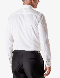 ETON Plissé Slim-fit Cotton Dress Shirt 9 ETON Plissé Slim-fit Cotton Dress Shirt -Metro Style Shop R03675418 WHITE ALT02