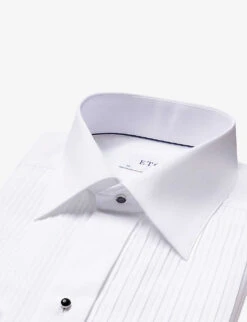 ETON Plissé Slim-fit Cotton Dress Shirt 11 ETON Plissé Slim-fit Cotton Dress Shirt -Metro Style Shop R03675418 WHITE ALT04