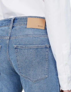 Boss Mid-rise Tapered Stretch-denim Jeans -Metro Style Shop R03688677 BRIGHTBLUE ALT05