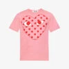Comme Des Garçons Play Heart And Polka-dot Print Cotton-jersey T-shirt -Metro Style Shop R03717055 PINK M