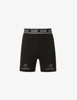 Hugo Smiley-patch Cotton-jersey Shorts