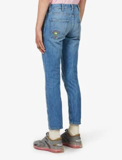 Gucci Tapered Faded-wash Denim Jeans -Metro Style Shop R03765516 LIGHTBLUEMIX ALT03