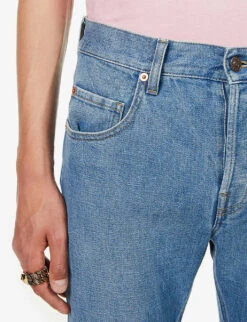 Gucci Tapered Faded-wash Denim Jeans -Metro Style Shop R03765516 LIGHTBLUEMIX ALT04