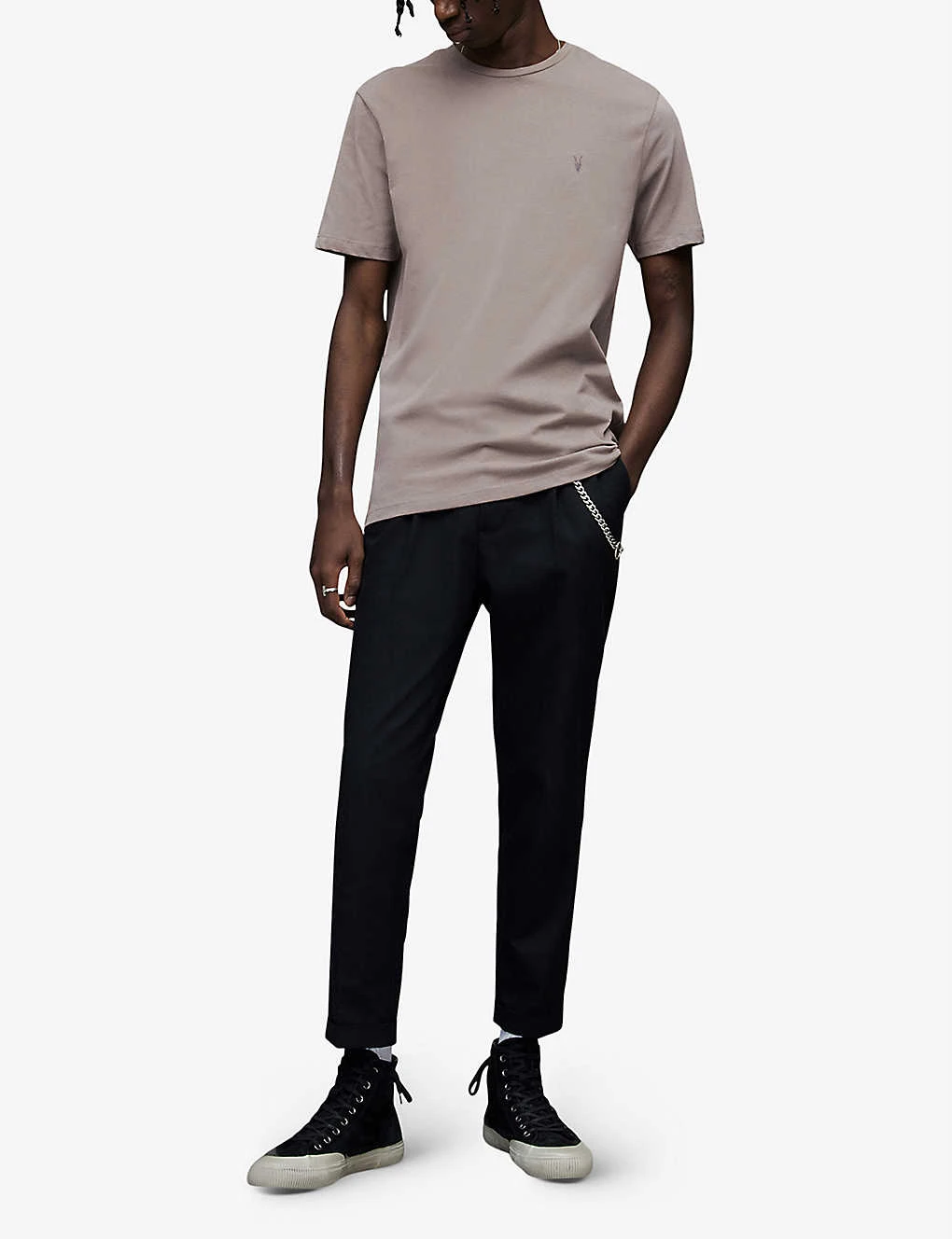 AllSaints Tonic Crewneck Cotton-jersey T-shirt 4 AllSaints Tonic Crewneck Cotton-jersey T-shirt - Image 2