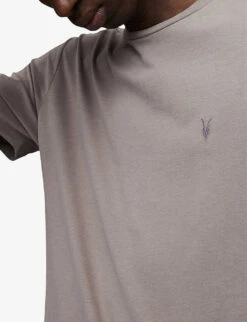 AllSaints Tonic Crewneck Cotton-jersey T-shirt 11 AllSaints Tonic Crewneck Cotton-jersey T-shirt -Metro Style Shop R03766305 FLINTGREY ALT04