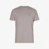 AllSaints Tonic Crewneck Cotton-jersey T-shirt -Metro Style Shop R03766305 FLINTGREY M