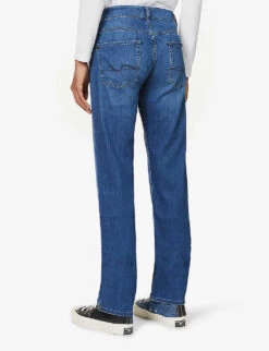 7 For All Mankind Standard Luxe Performance Regular-fit Straight-leg Stretch-denim Jeans -Metro Style Shop R03785726 MIDBLUE ALT03