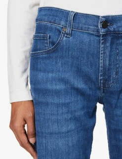7 For All Mankind Standard Luxe Performance Regular-fit Straight-leg Stretch-denim Jeans -Metro Style Shop R03785726 MIDBLUE ALT04