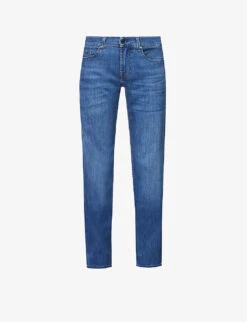 7 For All Mankind Standard Luxe Performance Regular-fit Straight-leg Stretch-denim Jeans