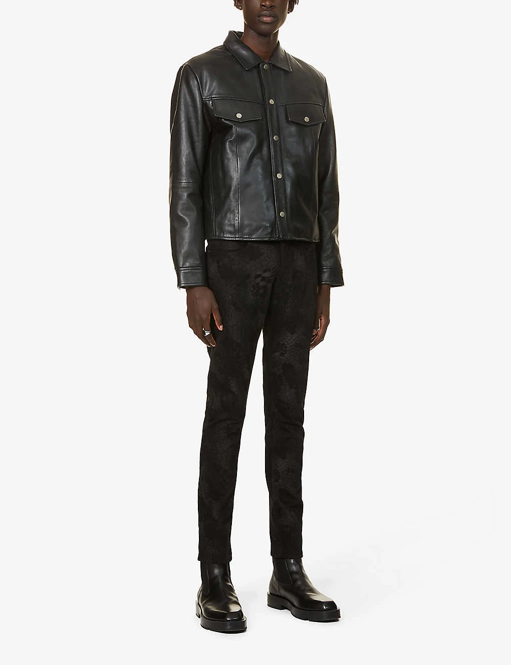 Hugo Snakeskin-print Stretch-denim Jeans 4 Hugo Snakeskin-print Stretch-denim Jeans - Image 2