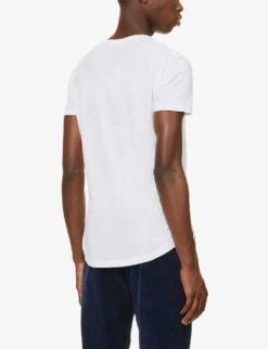 ORLEBAR BROWN Sammy Marled Crewneck Cotton-jersey T-shirt -Metro Style Shop R03823996 WHITE ALT03