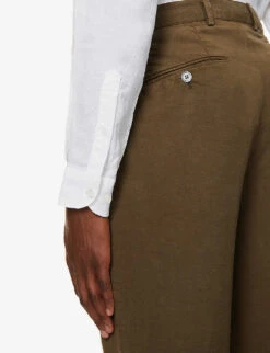 ORLEBAR BROWN Giles Regular-fit Linen Shirt -Metro Style Shop R03824005 WHITE ALT05