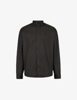 AllSaints Hermosa Logo-embroidered Relaxed-fit Cotton Shirt