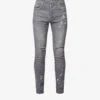 Ripped Slim-fit Skinny Stretch-denim Jeans 1 Ripped Slim-fit Skinny Stretch-denim Jeans -Metro Style Shop R03857863 GREY M