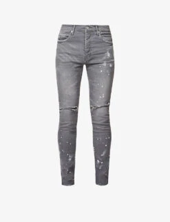 Ripped Slim-fit Skinny Stretch-denim Jeans