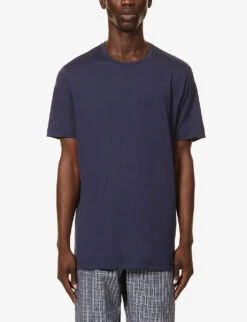 HANRO Night & Day Crewneck Cotton Pyjama Top -Metro Style Shop R03868108 BLACKIRIS ALT02