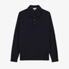 Reiss Trafford Long-sleeve Merino-wool Polo Top 1 Reiss Trafford Long-sleeve Merino-wool Polo Top -Metro Style Shop R03874547 NAVY M