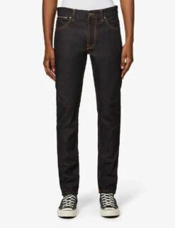 Nudie Jeans Lean Dean Regular-fit Tapered-leg Stretch-denim Jeans -Metro Style Shop R03895906 DRYTRUESELVAGE ALT02