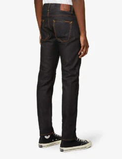 Nudie Jeans Lean Dean Regular-fit Tapered-leg Stretch-denim Jeans -Metro Style Shop R03895906 DRYTRUESELVAGE ALT03