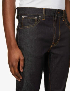 Nudie Jeans Lean Dean Regular-fit Tapered-leg Stretch-denim Jeans -Metro Style Shop R03895906 DRYTRUESELVAGE ALT04