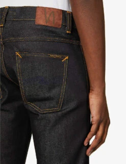 Nudie Jeans Lean Dean Regular-fit Tapered-leg Stretch-denim Jeans -Metro Style Shop R03895906 DRYTRUESELVAGE ALT05