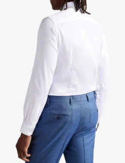 Ted Baker Holmes Slim-fit Cotton Shirt -Metro Style Shop R03900998 WHITE ALT03