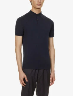 JOHN SMEDLEY Payton Short-sleeved Polo Shirt -Metro Style Shop R03913205 MIDNIGHT ALT02