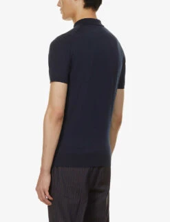 JOHN SMEDLEY Payton Short-sleeved Polo Shirt -Metro Style Shop R03913205 MIDNIGHT ALT03