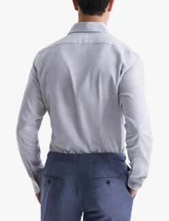 Reiss Belief Cotton-twill Flannel Shirt 10 Reiss Belief Cotton-twill Flannel Shirt -Metro Style Shop R03919954 GREYMELANGE ALT03
