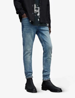 AllSaints Ronnie Skinny-fit Stretch-denim Jeans -Metro Style Shop R03921119 LIGHTINDIGO ALT02