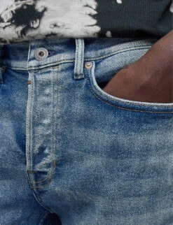 AllSaints Ronnie Skinny-fit Stretch-denim Jeans -Metro Style Shop R03921119 LIGHTINDIGO ALT04