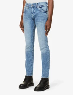 True Religion Rocco Faded Slim-fit Skinny Stretch-denim Jeans -Metro Style Shop R03924216 LIGHTBREAKERS ALT02