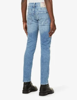True Religion Rocco Faded Slim-fit Skinny Stretch-denim Jeans -Metro Style Shop R03924216 LIGHTBREAKERS ALT03