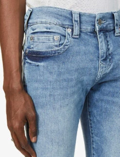 True Religion Rocco Faded Slim-fit Skinny Stretch-denim Jeans -Metro Style Shop R03924216 LIGHTBREAKERS ALT04