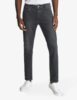 Reiss Robin Slim-fit Stretch-denim Jeans -Metro Style Shop R03924895 GREY ALT02