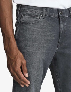 Reiss Robin Slim-fit Stretch-denim Jeans -Metro Style Shop R03924895 GREY ALT04